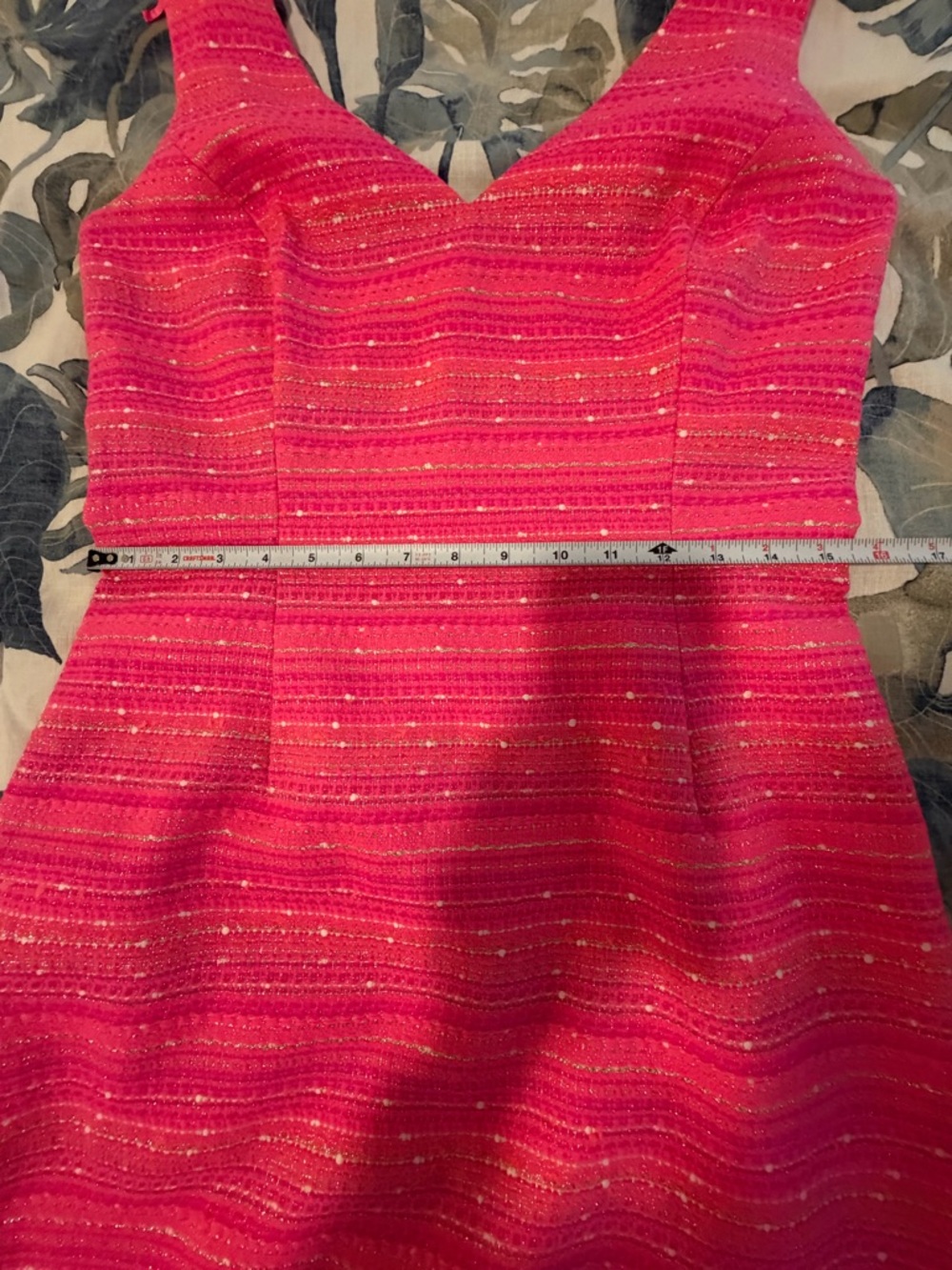 *EUC* Lilly Pulitzer Hot Pink Tweed Metallic Sheath Dress - Picture 6 of 10